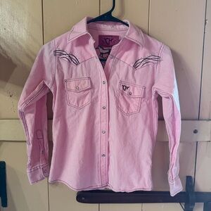 Cowgirl Hardware western shirt, pink- rhinestones